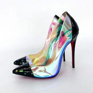 Rare Louboutin Debout 120 Disco Hologram Pumps